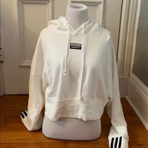 White cropped Adidas sweatshirt!